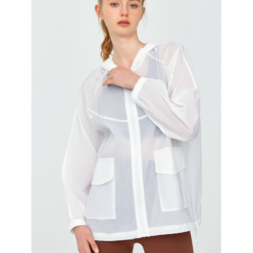 DS790花色折釦夏季防曬衣輕薄防曬衫女防潑水皮膚風衣寬鬆外套