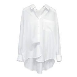 高級垂感白襯衫女夏季新款寬鬆薄款天絲防曬襯衣法式冰絲開衫外套