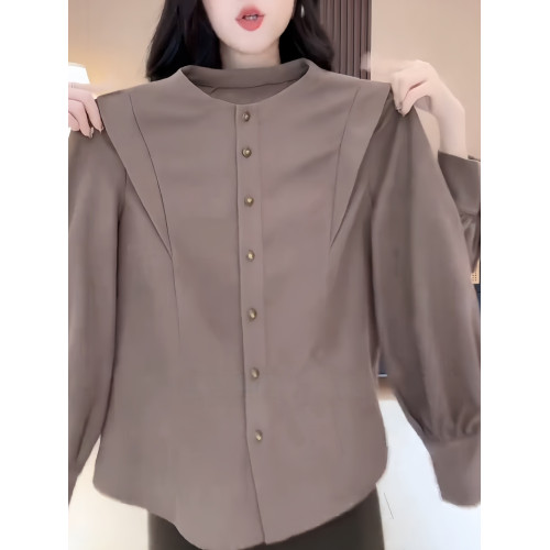 氣質簡約復古設計感襯衫女高級感輕奢減齡洋氣上衣2025年秋季新款