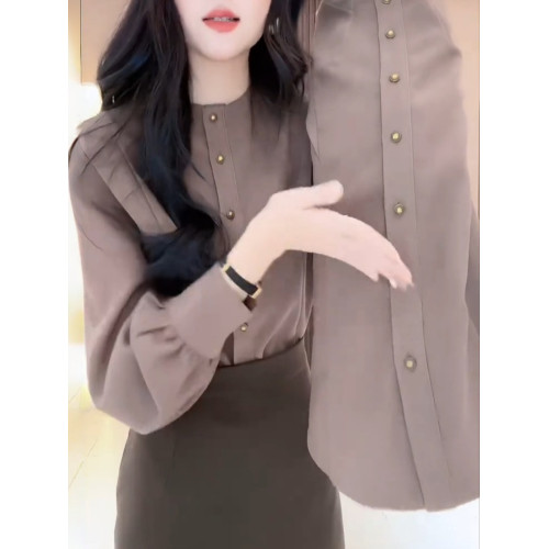 氣質簡約復古設計感襯衫女高級感輕奢減齡洋氣上衣2025年秋季新款
