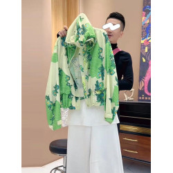 時尚洋氣碎花連帽防曬衣女秋季新款小衆寬鬆顯瘦薄款寬鬆休閒上衣