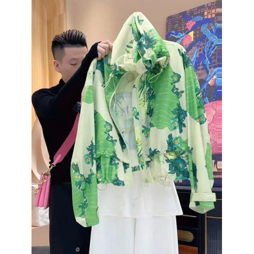 時尚洋氣碎花連帽防曬衣女秋季新款小衆寬鬆顯瘦薄款寬鬆休閒上衣