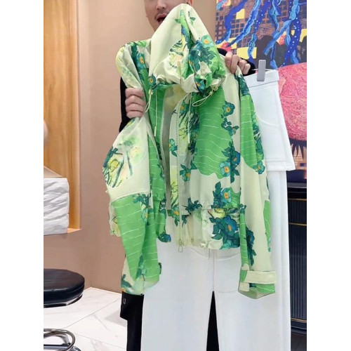 時尚洋氣碎花連帽防曬衣女秋季新款小衆寬鬆顯瘦薄款寬鬆休閒上衣