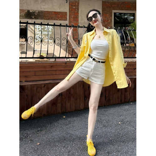 黃色防曬襯衫外套薄款2026輕奢高級感夏日多巴胺寬鬆慵懶感上衣女