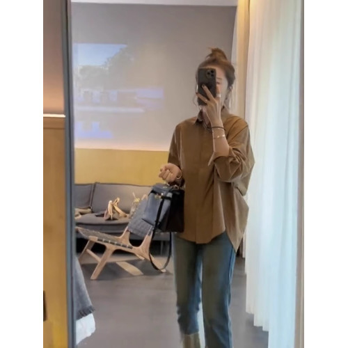 設計感小衆寬鬆白色襯衫女裝2026年春裝新款韓版高級感上衣白襯衣