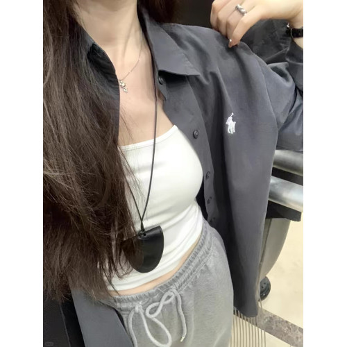 韓系chic慵懶白色襯衫外套女夏季設計感小衆長袖防曬休閒襯衣上衣