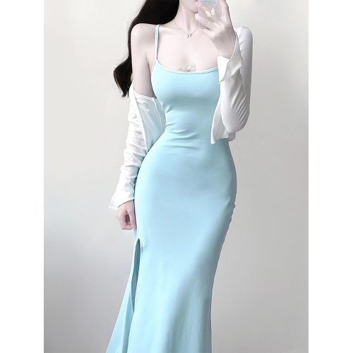 收腰又甜又辣裙子女裝2025新款春夏裝包臀裙修身高級感吊帶連衣裙