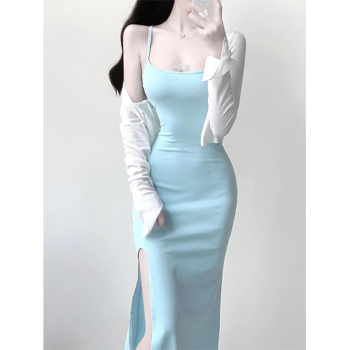 收腰又甜又辣裙子女裝2025新款春夏裝包臀裙修身高級感吊帶連衣裙