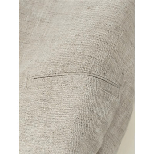 日韓出口剪標無袖亞麻V領西裝馬甲復古文藝百搭時髦外套上衣