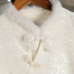 秋冬新款新中式國風盤釦上衣女加絨加厚復古提花長袖T恤打底衫