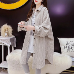 開衫襯衫外套女春秋2025新款大碼女裝韓版寬鬆中長款爆款洋氣上衣