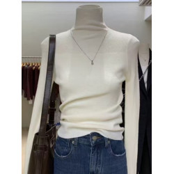 廣州十三行女裝韓國貨東大門秋冬高領修身百搭長袖針織打底衫內搭