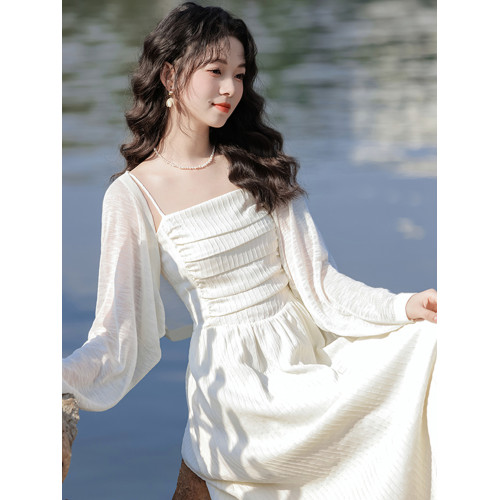 拉夏貝爾Puella2026夏季慵懶復古氛圍感蝙蝠型防曬開衫百搭短外套