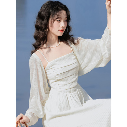 拉夏貝爾Puella2026夏季慵懶復古氛圍感蝙蝠型防曬開衫百搭短外套