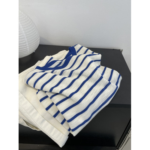 牛X貨 巨炸裂!巨顯白~藍冰絲亞麻條紋防曬衫女慵懶寬鬆針織上衣 牛X貨 巨炸裂!巨顯白~藍冰絲亞麻條紋防曬衫女慵懶寬鬆針織上衣