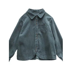 日系高級出口燈芯絨襯衫女春秋新款寬鬆顯瘦百搭長袖外套上衣