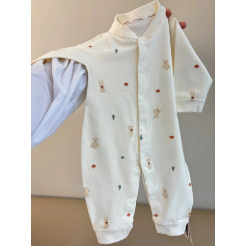 嬰兒連體衣新生兒衣服純棉春秋薄款睡衣寶寶秋裝哈衣秋冬打底內衣
