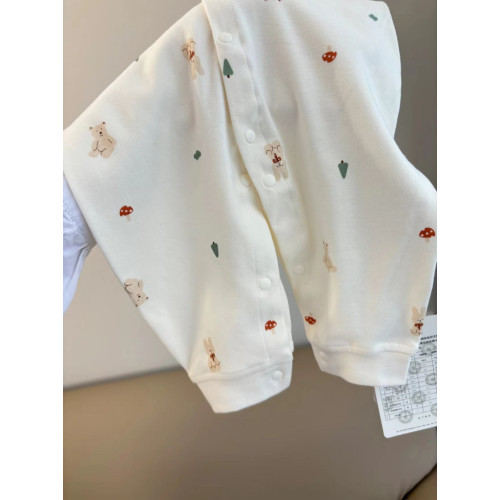 嬰兒連體衣新生兒衣服純棉春秋薄款睡衣寶寶秋裝哈衣秋冬打底內衣