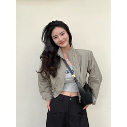 輕薄短款小個子防曬衣女款2025夏季新款歐貨立領戶外防曬服薄外套