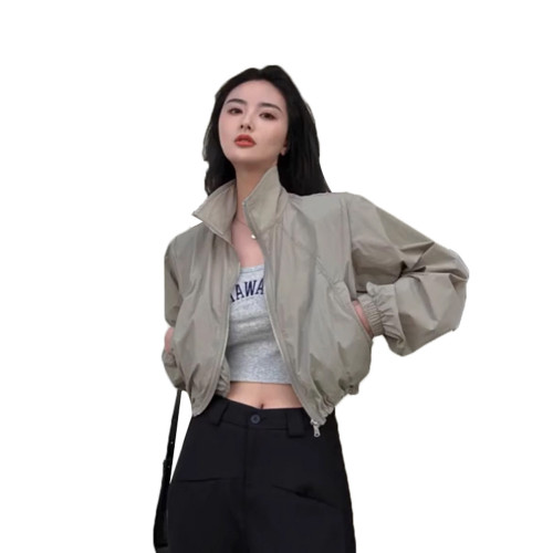 輕薄短款小個子防曬衣女款2025夏季新款歐貨立領戶外防曬服薄外套