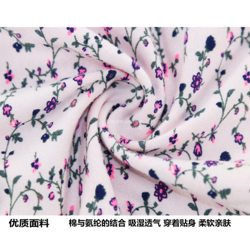 2條裝 AB內褲女彈力棉印花抗菌中高腰時尚舒適媽咪褲小平角褲0108