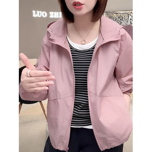 防曬衣女款連帽短款小個子外套2026新款防紫外線輕薄透氣防曬服女