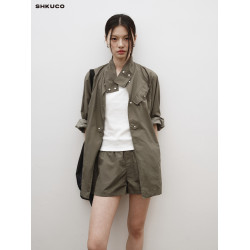 SHKUCO UPF50+防曬衣外套 輕薄百搭松緊腰休閒短褲