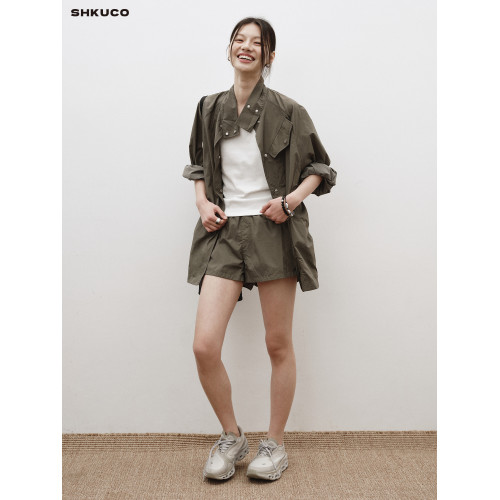 SHKUCO UPF50+防曬衣外套 輕薄百搭松緊腰休閒短褲