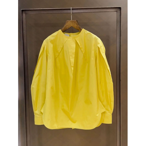 2026年春新款漂亮氣質黃色多巴胺襯衫高級感寬鬆通勤輕奢洋氣上衣