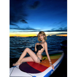 OUTFlT STUDIO 海邊度假風鏤空單肩系繩比基尼泳衣女性感連體泳裝