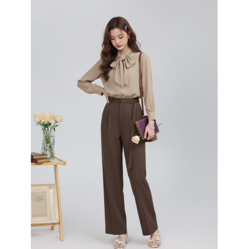 秋冬新款復古浪漫蝴蝶結襯衫女中淑韓版優雅氣質長袖輕熟雪紡上衣