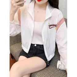 冰絲防曬衣女款2025新款夏季輕薄開衫防紫外線短款外套刺綉防曬服