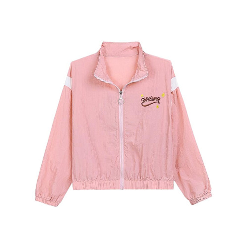 冰絲防曬衣女款2025新款夏季輕薄開衫防紫外線短款外套刺綉防曬服