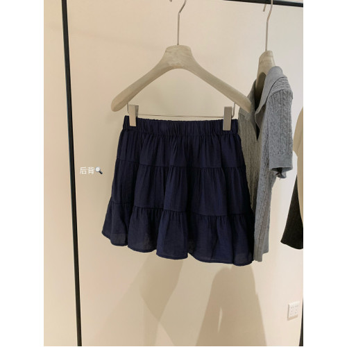 十三行 春季新款芭蕾褶皺半身裙休閒松緊高腰防走光A字短裙子女