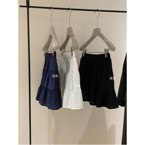 十三行 春季新款芭蕾褶皺半身裙休閒松緊高腰防走光A字短裙子女