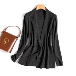 隻賣識貨的親！L家源貨櫃上9百歐~高級美麗諾羊毛針織西裝外套女