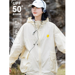 山系冰絲UPF50+防曬衣女夏季戶外輕薄透氣工裝防曬登山服外套男潮