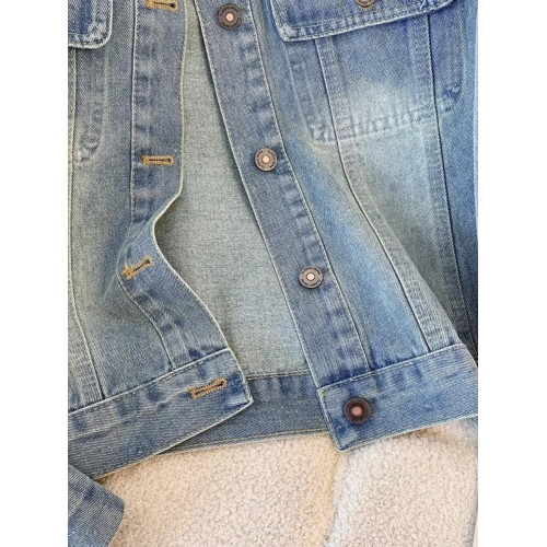 廣州十三行女裝穿搭~開春外套~春秋款小個子百搭短款立領牛仔夾克