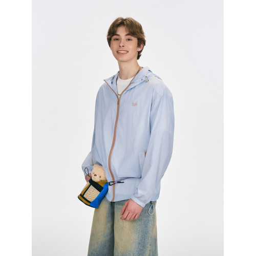 BEETLE TOWN美式輕薄小熊耳朵防曬外套透氣情侶裝UPF50+防曬衣