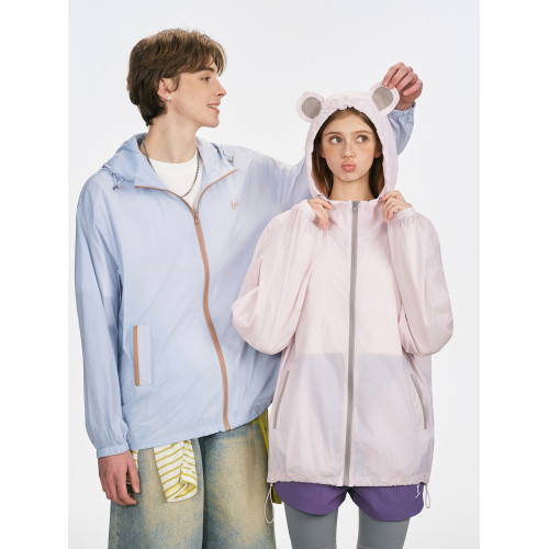 BEETLE TOWN美式輕薄小熊耳朵防曬外套透氣情侶裝UPF50+防曬衣