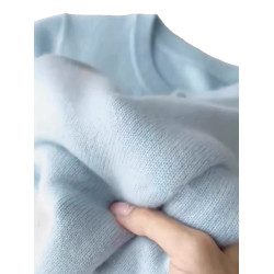 廣州十三行高貨浣熊絨軟糯藍色針織開衫上衣女秋冬季歐貨毛衣外套