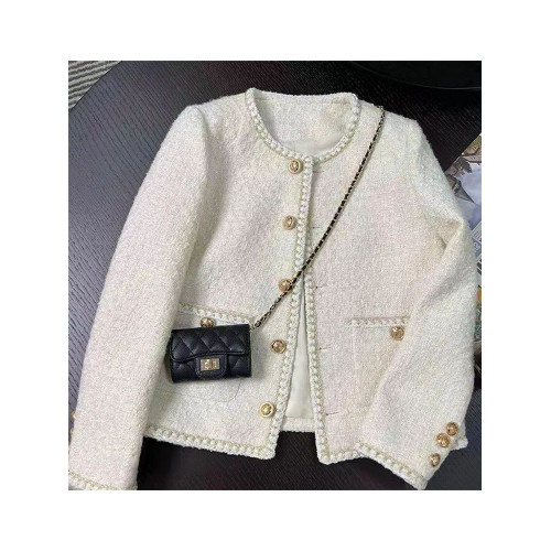 2025年高檔女裝時尚新款冬季高級感設計小衆小香風名媛粗花呢外套