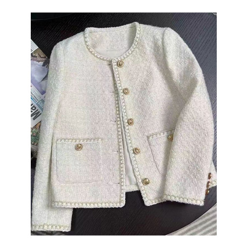 2025年高檔女裝時尚新款冬季高級感設計小衆小香風名媛粗花呢外套