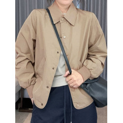 時尚短款女士襯衫外套2025春秋季新款薄休閒小個子上衣女長袖正肩