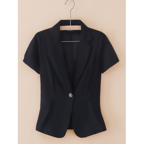 夏季女士短袖小西裝外套女大碼修身薄款網紗西服外搭小披肩防曬衣