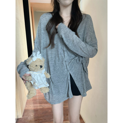 特大碼300斤慵懶風chic寬鬆遮肚防曬衫女夏胖MM休閒薄款開衫外套2