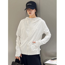 防曬衣外套女夏連帽薄款涼快透氣運動跑步高彈休閒開衫上衣防曬服
