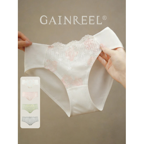 任選【89元起4條】歌瑞爾性感純欲蕾絲透氣裸感內褲女中腰三角褲