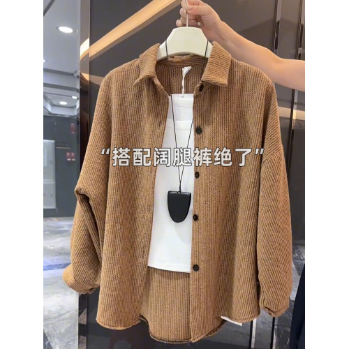 慵懶復古風法式寬鬆長袖襯衫外套女韓系洋氣百搭氣質開衫上衣秋冬