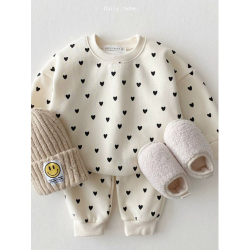 嬰幼兒純棉休閒衛衣套裝2025春秋新款男女寶寶韓版百度洋氣兩件套